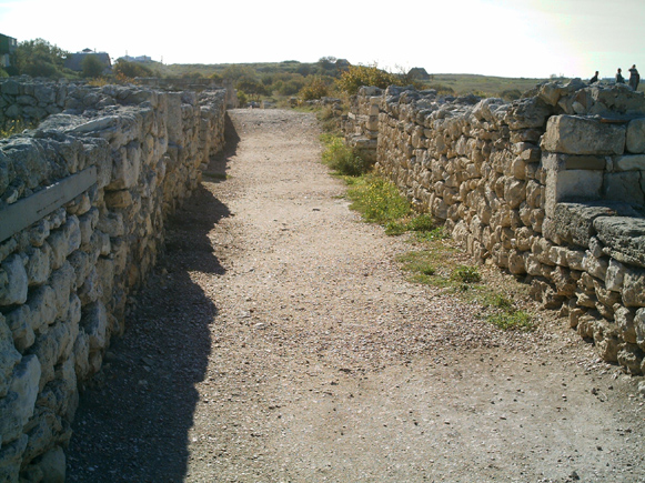 Image - A street in Chersonese Taurica near Sevastopol in the Crimea.